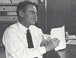 G. Berdardini, first president of the EPS, at CERN in the early 1960s