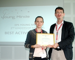 John Dudley awarding the Best YM Activity Award