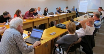 Workshop participants at work