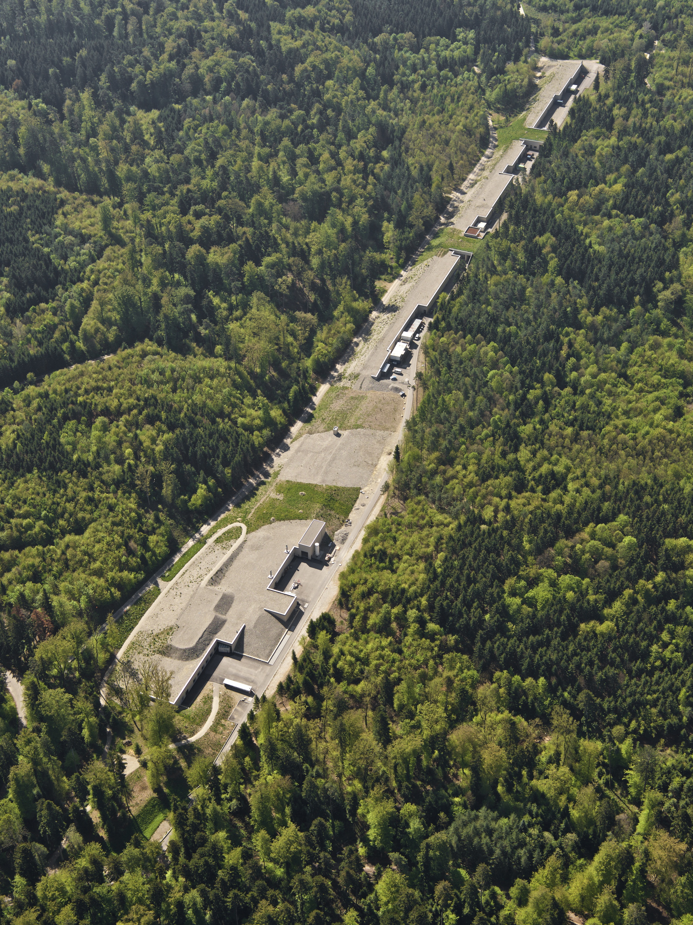 Aerial view of the facility