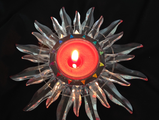 Light in Swarowski candle-holder