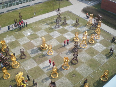 Giant chess designed by students