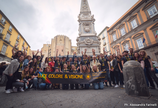 Volunteers on the Piazza San Domenico Maggiore
