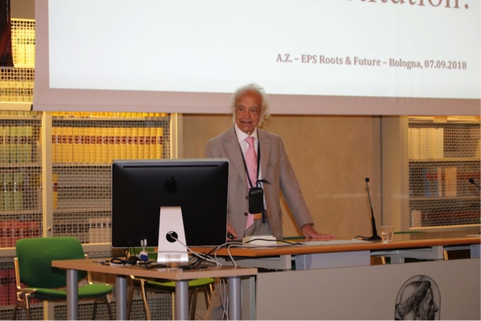 A Zichichi (EPS President from 1978 to 1980) gave his talk on “EPS: Roots and Future”