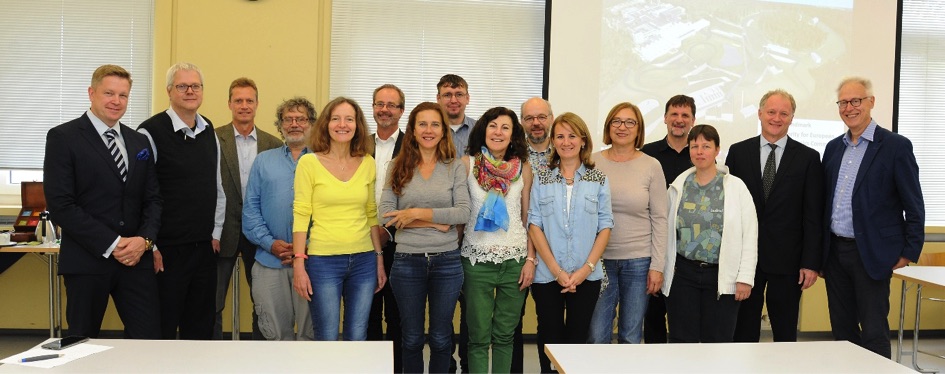 Fig. 1 – The EPS-NPD board members and their hosts at GSI