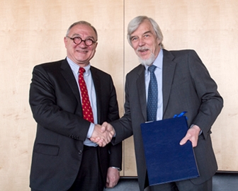 ESA Director General, Jean-Jacques Dordain, and CERN Director General, Rolf Heuer