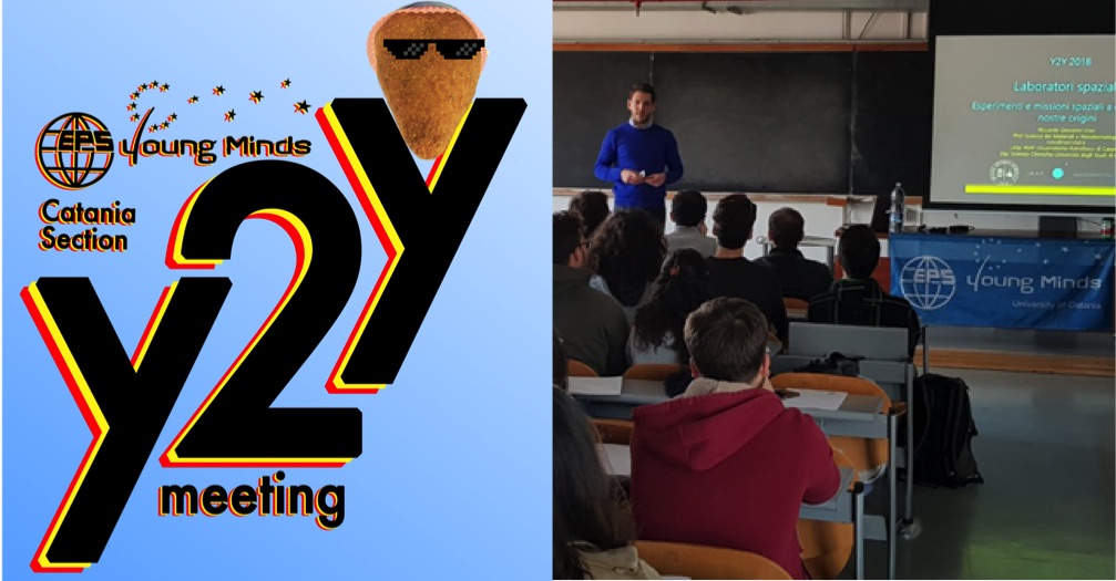Young to young logo and the first EPS Young Minds event with Riccardo Urso